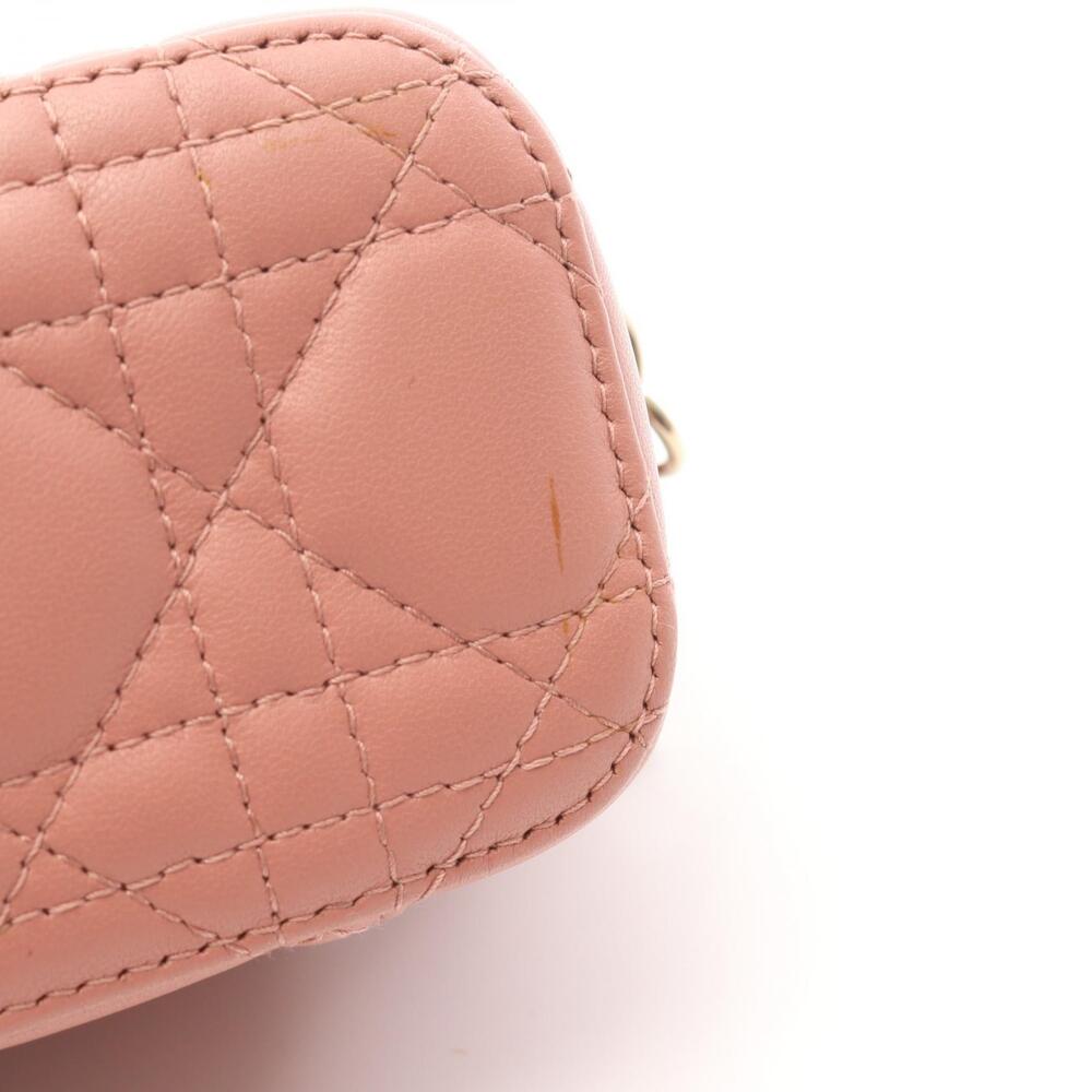 Dior Lady Vanity Cannage Handbag Leather Pink - Picture 6 of 8